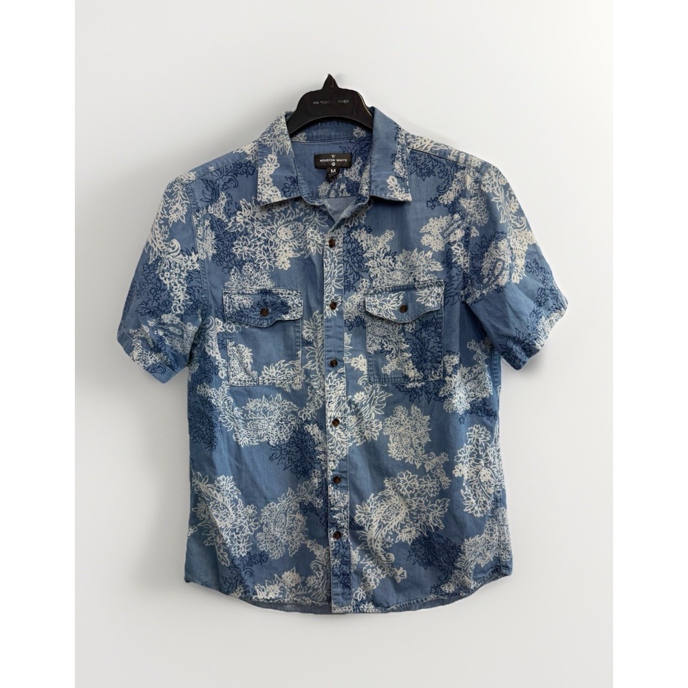 Houston White x Target‎ Men's Size M Short Sleeve Button Down Shirt Floral Print